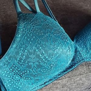 Victoria's Secret PINK teal bralette sz 32DDD